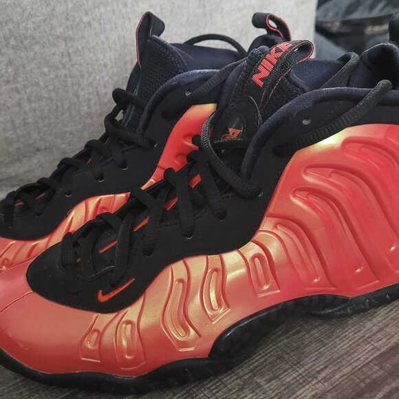 NIKE AIR FOAMPOSITE LITTLE POSITE ONE (GS) HABANERO RED SIZE 5.5